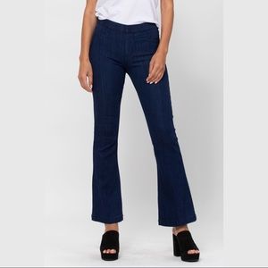 cello jeans pull on flares in dark trouser 30”